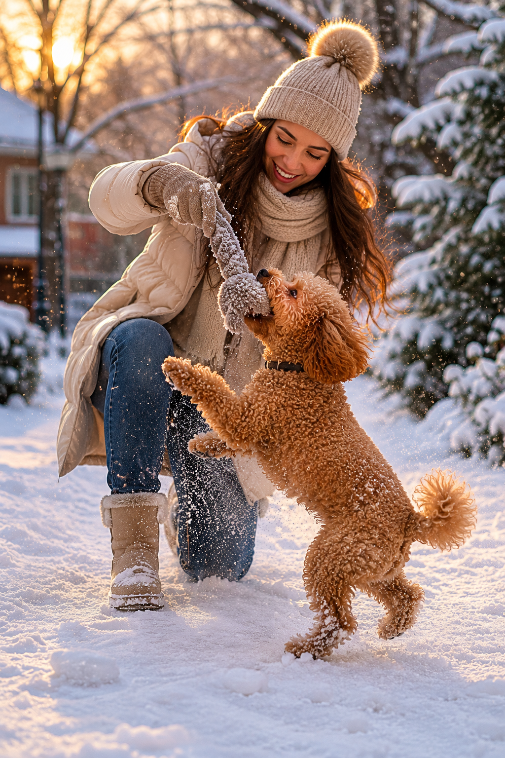 Çimende koşan mutlu köpek