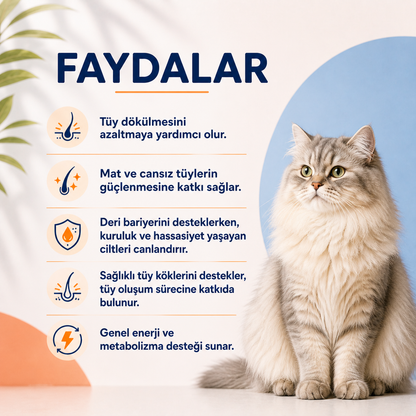 Kediler İçin Tüy Sağlığını Destekleyici Multivitamin Plus B Damla