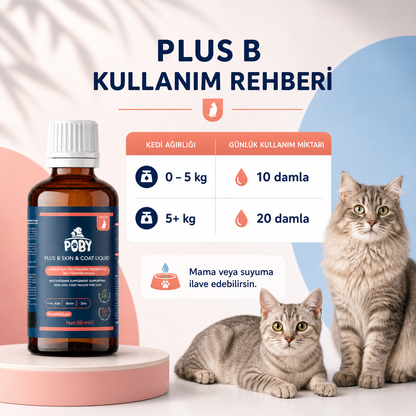 Kediler İçin Tüy Sağlığını Destekleyici Multivitamin Plus B Damla